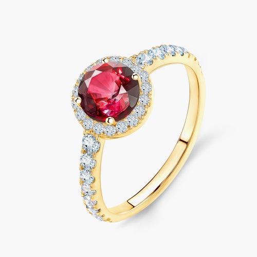 Pierścionek zaręczynowy This is Love: złoty, rubin